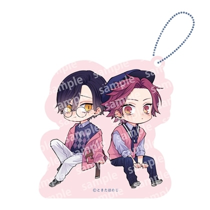 アクリルブロックチャーム　PINK/NAVY TRAD. CLUB ver.　ねこはねこらしくあれ