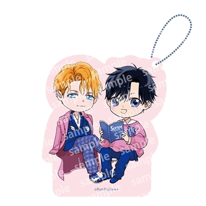 アクリルブロックチャーム　PINK/NAVY TRAD. CLUB ver.　ベッドイン・ルール