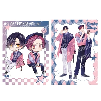 クリアファイルセット　PINK/NAVY TRAD. CLUB ver.　ねこはねこらしくあれ