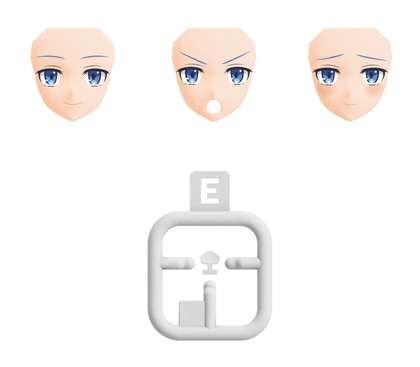 KADOKAWA PLASTIC MODEL SERIES 「無職転生2 ～異世界行ったら本気だす～」 ロキシー・ミグルディア / ロキシー・ミグルディア DX ver. 表情パーツセット(通常)