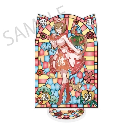 初音ミク×招き猫×真夏の熊谷」ステンドグラス風素材加工アクリル