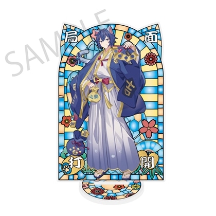 「初音ミク×招き猫×真夏の熊谷」ステンドグラス風素材加工アクリルスタンド KAITO Art by イコモチ