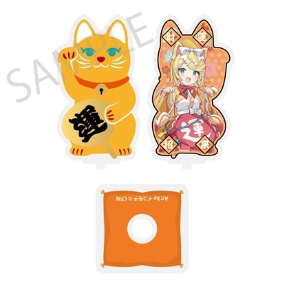 初音ミク×招き猫×真夏の熊谷」 まわるダイカットアクリルスタンド 鏡音