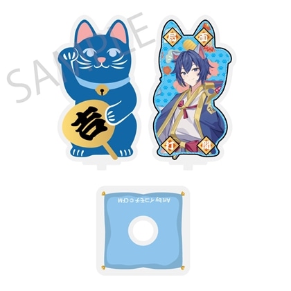 「初音ミク×招き猫×真夏の熊谷」 まわるダイカットアクリルスタンド KAITO Art by イコモチ
