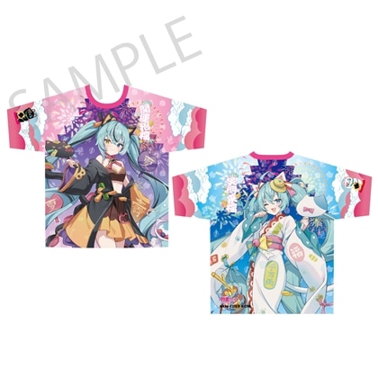初音ミク×招き猫×真夏の熊谷」フルグラフィックTシャツ Art by