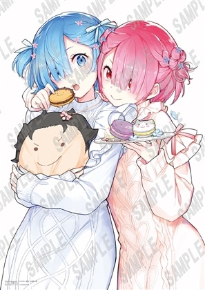 【会場先行】「Re:ゼロから始める異世界生活」B2タペストリー　ラム＆レム_花鶏ハルノ(C108)