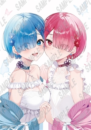 【会場先行】「Re:ゼロから始める異世界生活」B2タペストリー　ラム&レム_水瀬レイ(C108)
