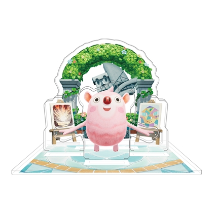 『ファンタジーライフi グルグルの竜と時をぬすむ少女』 オリジナルアクリルジオラマピッカソンリゾート (キグルミ司会)