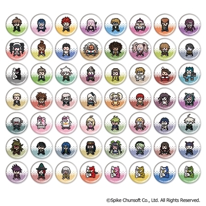 ダンガンロンパシリーズ トレーディングドット絵ミニ缶バッジ（カプセルトイ） コンプリートセット