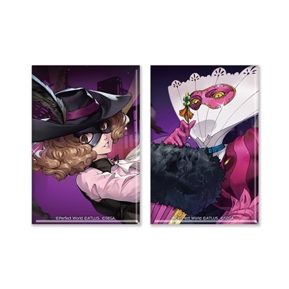 ペルソナ5: The Phantom X スクエア缶バッジ2種セット ノワール＆ミラディ