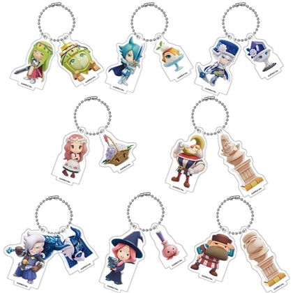 『ファンタジーライフｉ グルグルの竜と時をぬすむ少女』 仲間キャラクタートレーディングアクリル2連キーホルダースタンド Vol.3 コンプリートセット