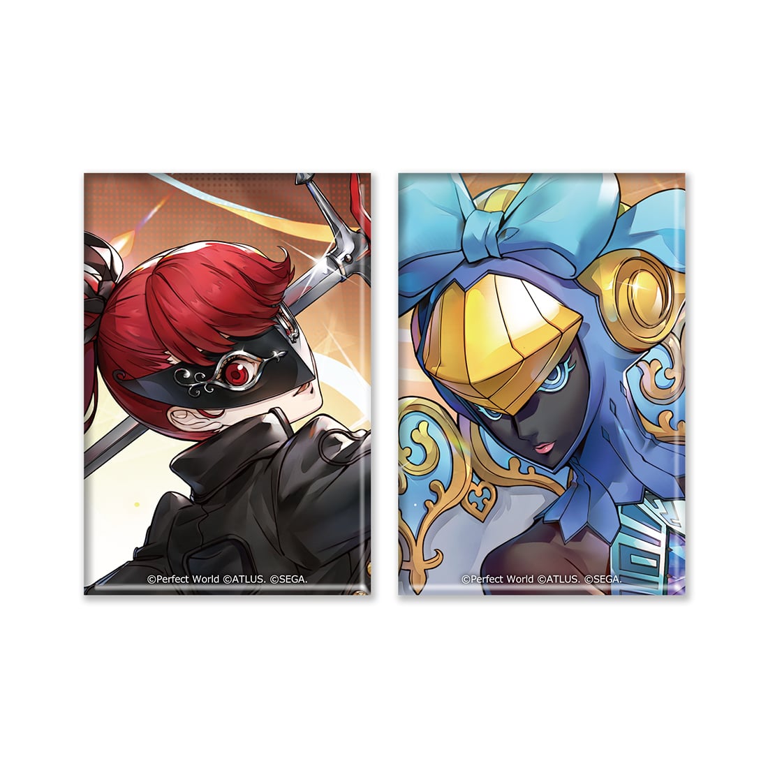 ペルソナ5: The Phantom X スクエア缶バッジ2種セット ヴァイオレット＆サンドリヨン