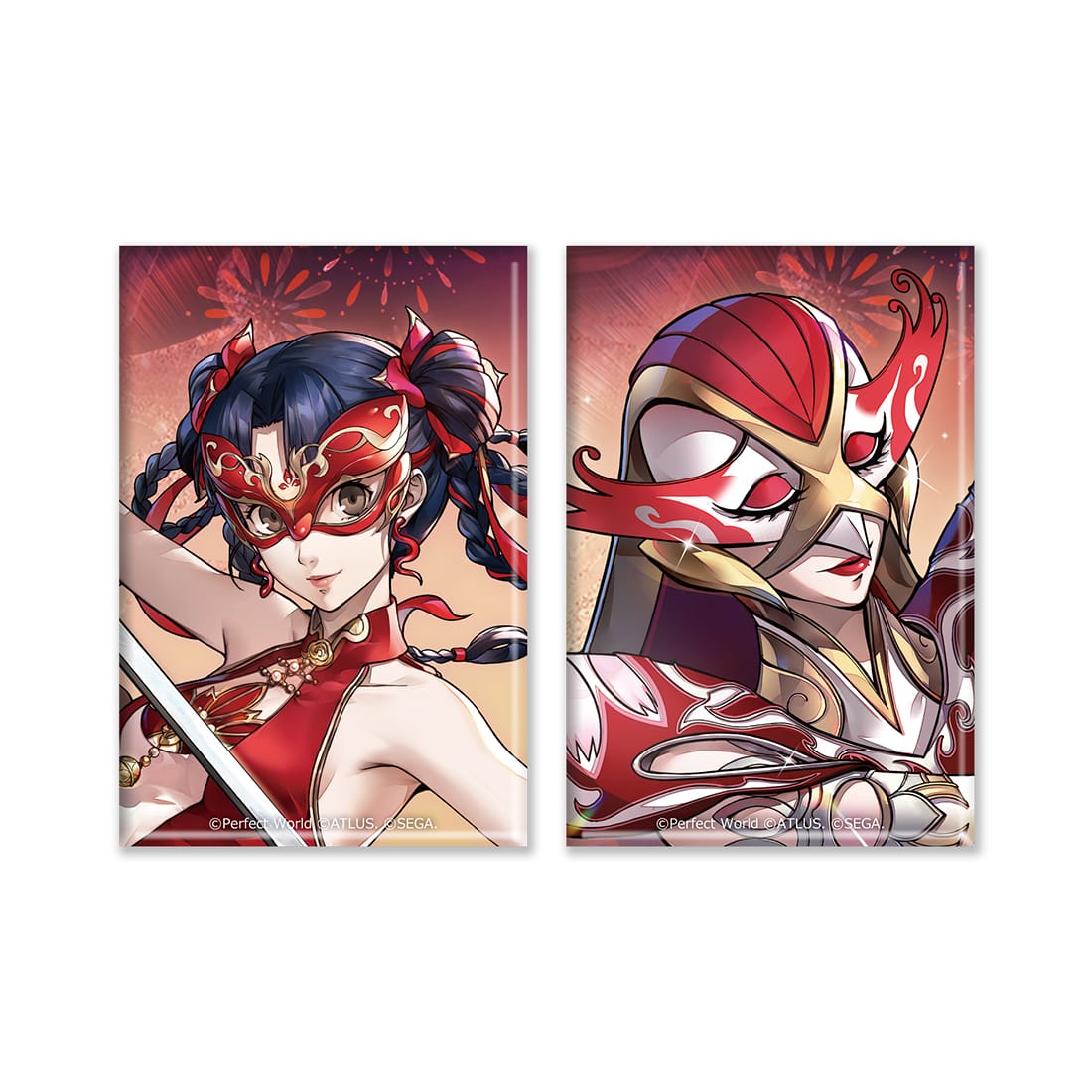 ペルソナ5: The Phantom X スクエア缶バッジ2種セット 瑶鈴・新春