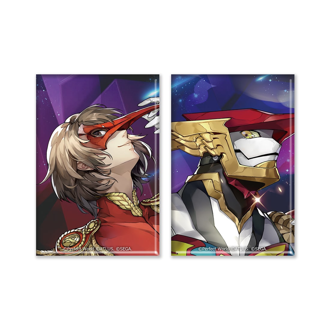 ペルソナ5: The Phantom X スクエア缶バッジ2種セット クロウ＆ロビンフッド