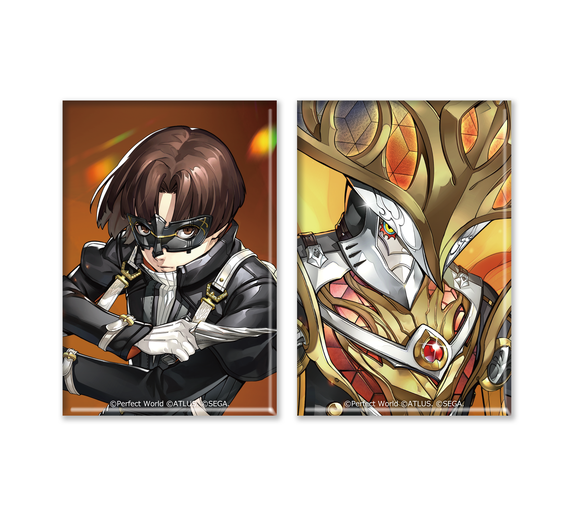 ペルソナ5: The Phantom X スクエア缶バッジ2種セット キー＆シュケー
