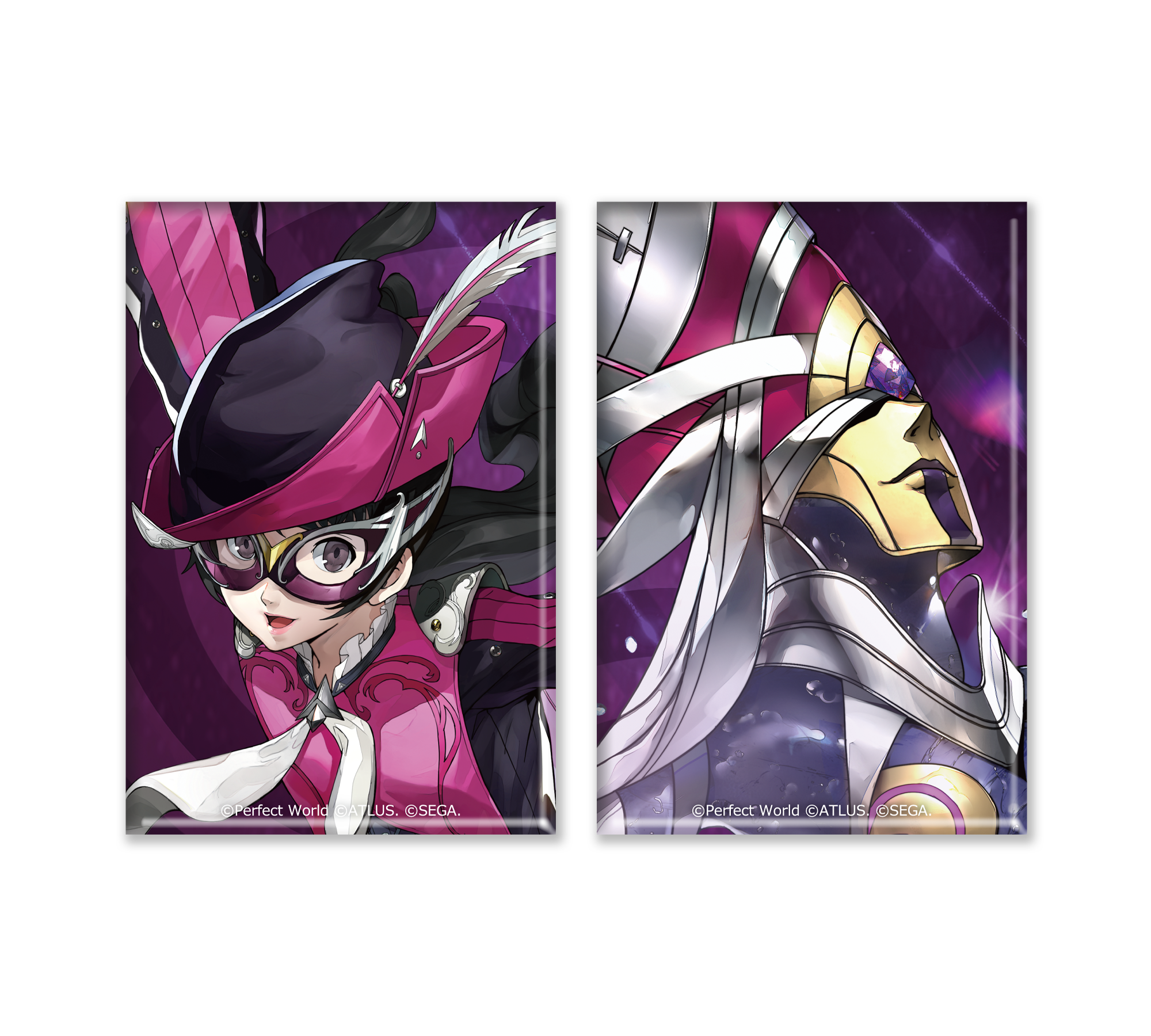 ペルソナ5: The Phantom X スクエア缶バッジ2種セット モコ＆プロシムナ