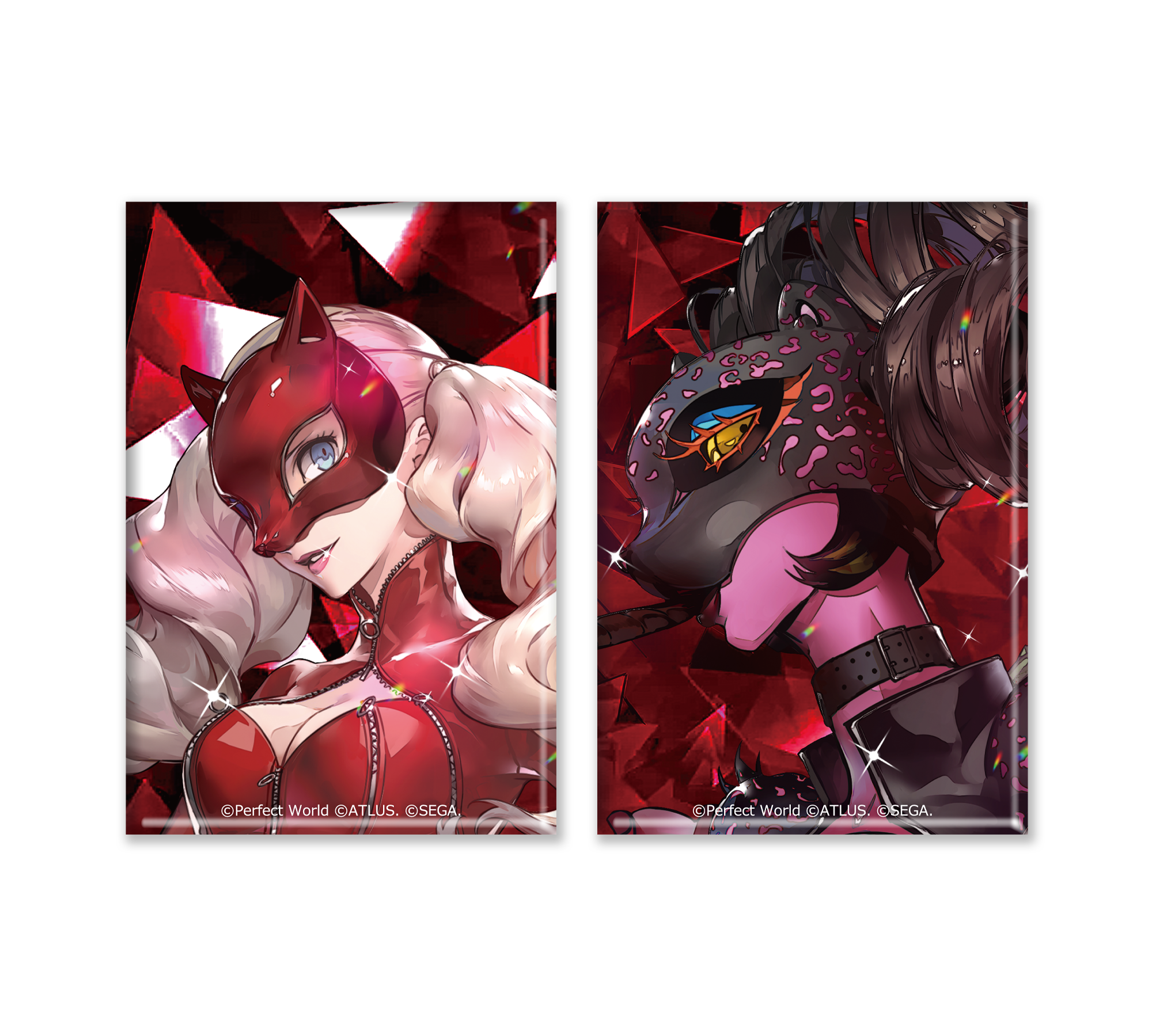 ペルソナ5: The Phantom X スクエア缶バッジ2種セット パンサー＆カルメン