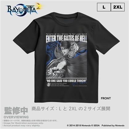 ベヨネッタ2 The Gates of Hell x いいじゃん フロントプリントシャツ 2XL