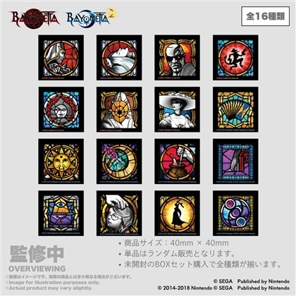 ベヨネッタ 実績アイコン風ピンバッジ 全16種類（BOX）