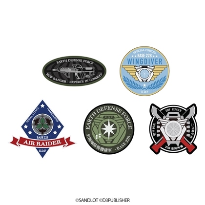 地球防衛軍5/6  全地球防衛機構軍 兵科部隊章ワッペン 全5種類コンプリートBOX