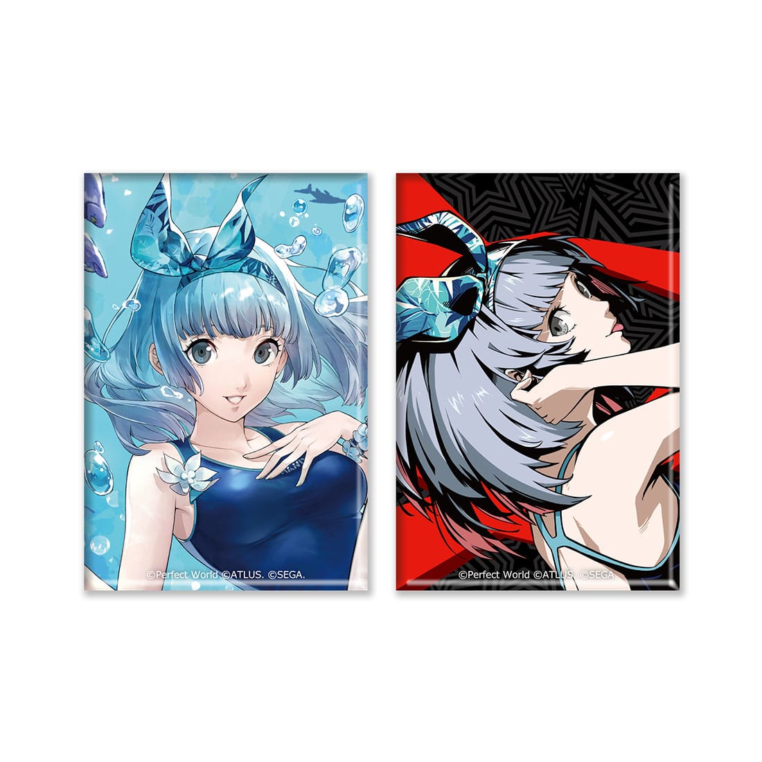 ペルソナ5: The Phantom X スクエア缶バッジ2種セット 海夕・サマーウェーブ