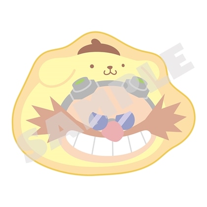 SONIC & FRIENDS×Sanrio characters ダイカットハンドタオル＜Dr.エッグマン×ポムポムプリン＞