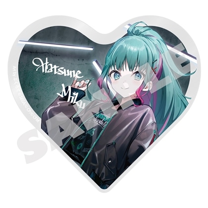 『プロセカ』イラストレーターコラボ ハート型アクリルブロック 教室のセカイの初音ミク