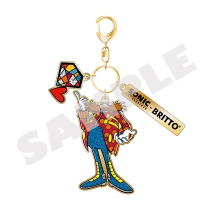 『SONIC THE HEDGEHOG×BRITTO』メタルキーホルダー Dr.エッグマン
