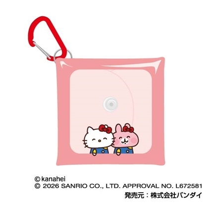 カナヘイの小動物×サンリオキャラクターズ マルチクリアケース SSサイズ 01 うさぎ × ハローキティ