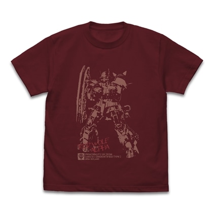 機動戦士ガンダム 復讐のレクイエム 無識別型ザクII ソラリ機 Tシャツ BURGUNDY S