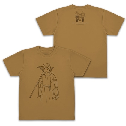 葬送のフリーレン フリーレン 「鉱山で300年働くことになっちゃった」 ドライTシャツ COYOTE L