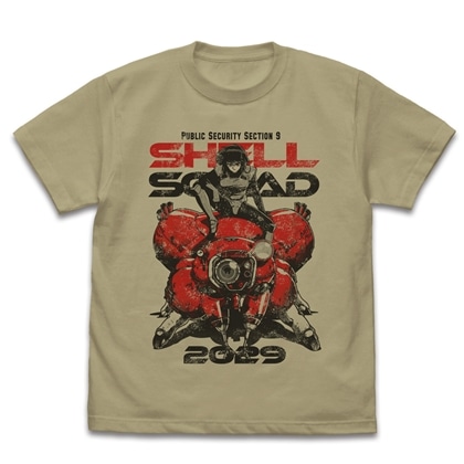 攻殻機動隊 THE GHOST IN THE SHELL TGITS 素子とフチコマ Tシャツ SAND KHAKI XL