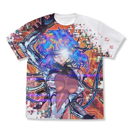 攻殻機動隊 THE GHOST IN THE SHELL TGITS 草薙素子 フルグラフィックTシャツ WHITE XL
