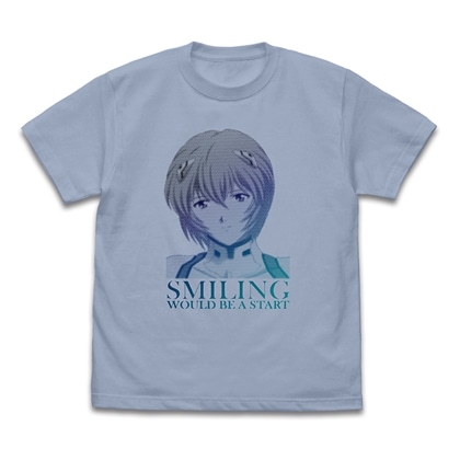 EVANGELION 笑えばいいと思うよ Tシャツ ACID BLUE L