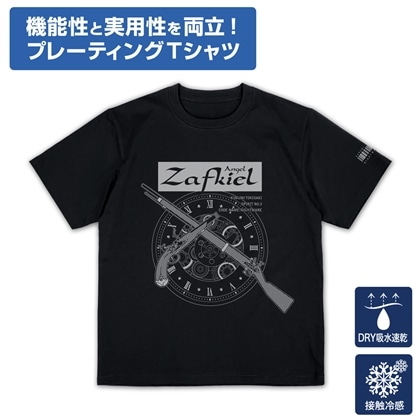 デート・ア・ライブⅤ ザフキエル プレーティングTシャツ BLACK XL