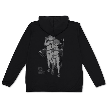 Re:ゼロから始める異世界生活 ラム＆レム 薄手ドライパーカー エクササイズVer. BLACK L