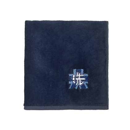 ガールズ＆パンツァー 最終章 大洗女子学園 刺繍ハンドタオル NAVY