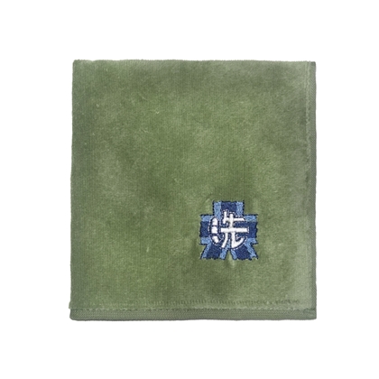 ガールズ＆パンツァー 最終章 大洗女子学園 刺繍ハンドタオル SAGE GREEN