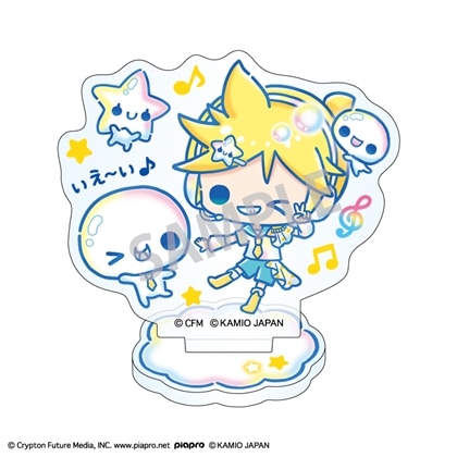 初音ミク×ぷくぷくあわわちゃん ミニアクリルスタンド 鏡音レン