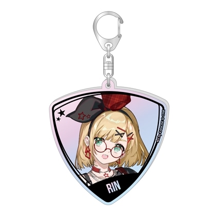 初音ミク ピック型オーロラアクリルキーホルダー バンドver. 鏡音リン