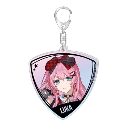 初音ミク ピック型オーロラアクリルキーホルダー バンドver. 巡音ルカ
