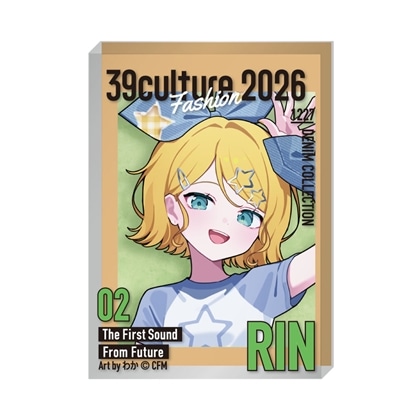 39Culture 2026 FASHION 雑誌風アクリルブロック 鏡音リン: グッズ