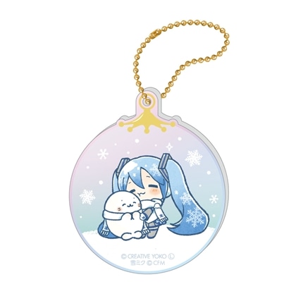 しろたん×雪ミク オーロラアクリルキーホルダー ちびキャラver. C