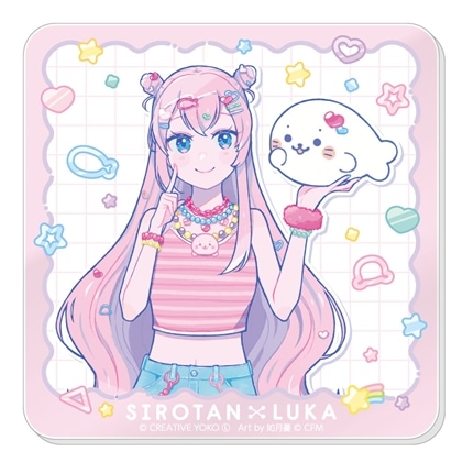 しろたん×初音ミク 第2弾 アクリルコースター 巡音ルカ: グッズ・文具