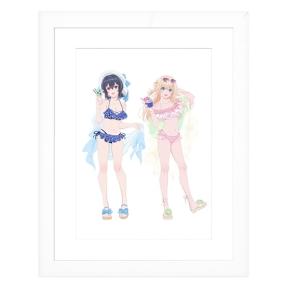 クラスで2番目に可愛い女の子と友だちになった 描き下ろしキャラファイングラフ 水着 A4