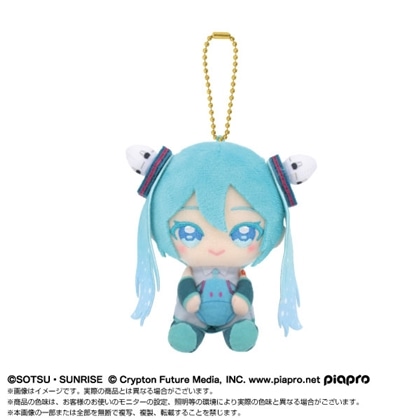 ガンダム45周年×初音ミク Chibiぬいおすわりマスコット 初音ミク×ダブルオーガンダム（再販）