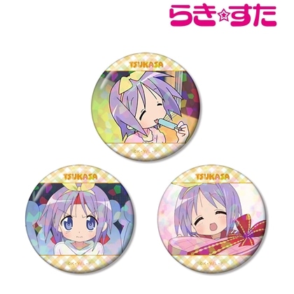 らき☆すた 柊つかさ 場面写ホログラム缶バッジ3個セット