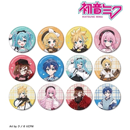 初音ミク 描き下ろし 私服ver. Art by クノオ トレーディンググリッター缶バッジ 【1BOX】