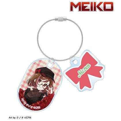 初音ミク 描き下ろし MEIKO 私服ver. Art by クノオ 2連ワイヤーアクリルキーホルダー