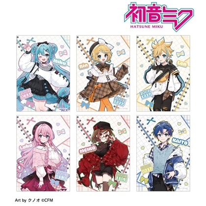 初音ミク 描き下ろし 集合 私服ver. Art by クノオ ブロマイド6枚セット